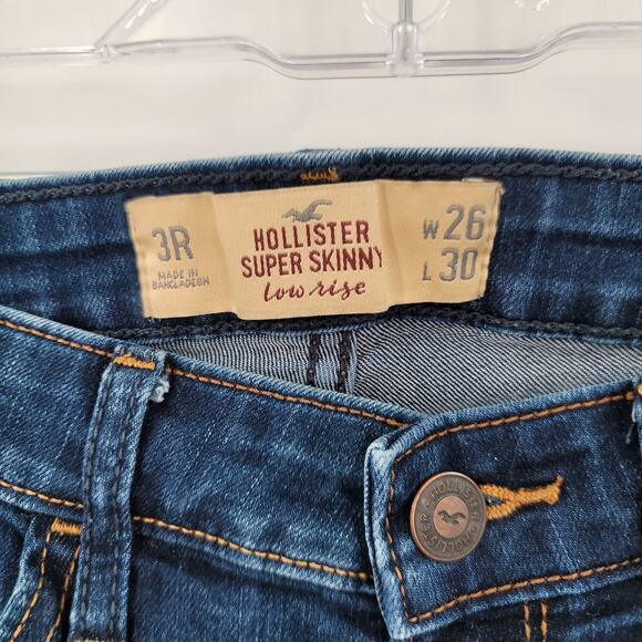 Hollister Super Skinny Low Rise Jeans Size 3R  26x30 - Picture 4 of 5
